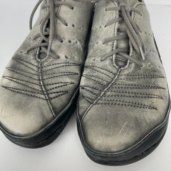 NAOT Kumara Lace Up Shoe Low Top Leather Round Toe Casual Oxfords Gray 8 - Picture 5 of 7